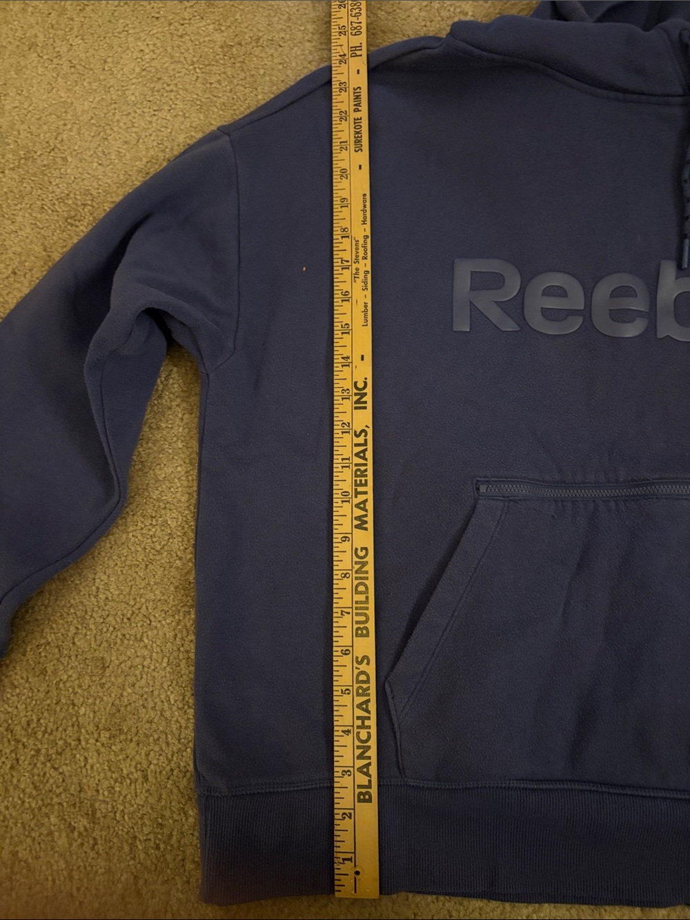 Reebok Dark Blue Logo Pullover Hoodie - Picture 3 of 3